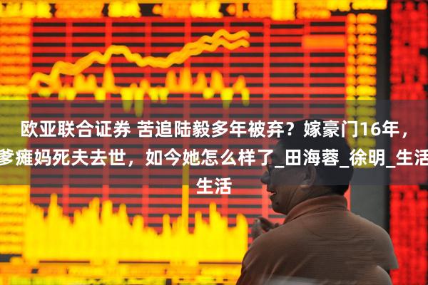 欧亚联合证券 苦追陆毅多年被弃？嫁豪门16年，爹瘫妈死夫去世，如今她怎么样了_田海蓉_徐明_生活